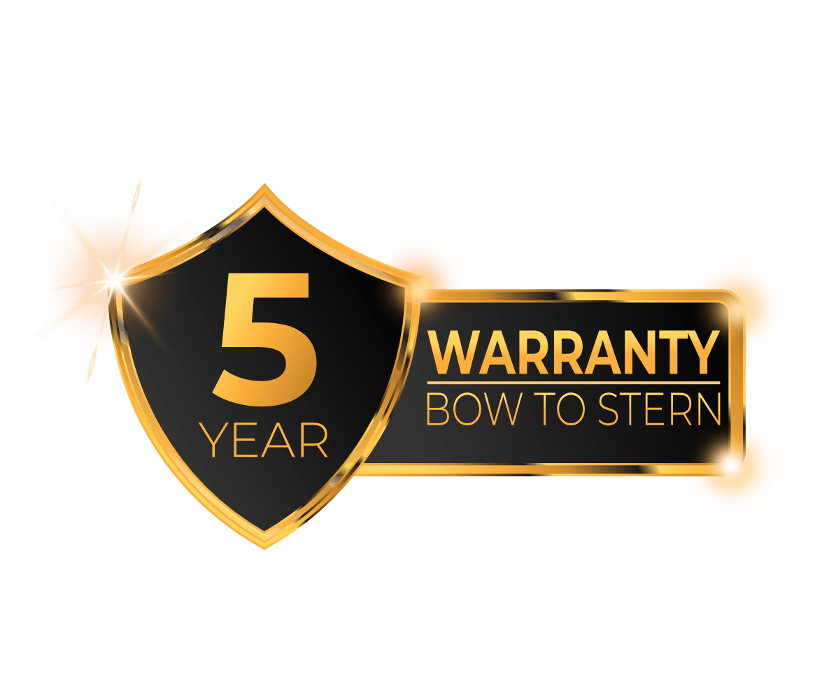 5 Year Bow to Stern Warranty Badge